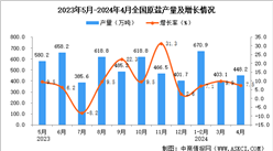 2024年4月全國原鹽產量數據統計分析