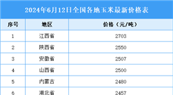2024年6月13日全國各地最新玉米價格行情走勢分析