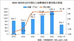 2024年5月中國品牌乘用車銷量情況：品牌乘用車市場占有率63.7%（圖）