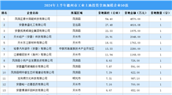【產業投資情報】2024年上半年滁州工業土地投資50強企業總投資超4億