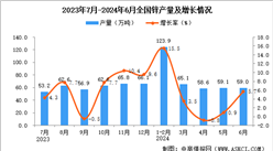 2024年6月全國鋅產量數據統計分析