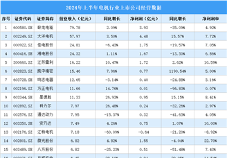 2024年上半年中國電機行業上市公司業績排行榜（附榜單）