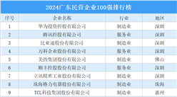 2024廣東民營企業100強排行榜（附完整榜單）
