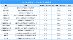 2024年10月17日全國各地最新白條雞價格行情走勢分析