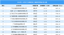 【投資要點】2024年1-9月江門市制造業土地投資企業50強名單（圖）