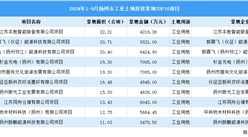 2024年1-9月揚州市十大工業土地投資項目拿地面積多達150公頃以上（圖）