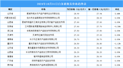 2024年11月1日全國各地最新白條豬價格行情走勢分析