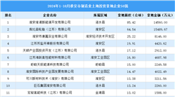 投資動態 | 2024年1-10月份淮安市制造業土地投資企業50強名單匯總（圖）