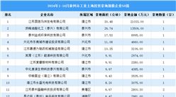 【產業投資情報】2024年1-10月份泰州市工業土地投資50強企業總投資超10億