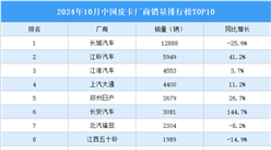 2024年10月中國皮卡廠商銷量排行榜TOP10（附榜單）