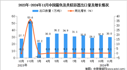 2024年11月中國箱包及類似容器出口數據統計分析：出口量30萬噸