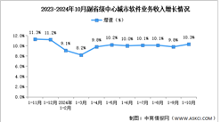2024年1-10月中國軟件業各地區及副省級中心城市情況分析（圖）