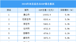 2024年河北省各市GDP排名情況（附榜單）