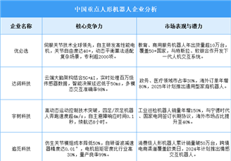 2025年中國人形機器人企業綜合競爭力分析（圖）