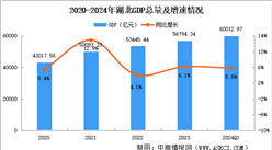 2024年湖北省國民經濟和社會發展統計公報：GDP同比增長5.8%（圖）