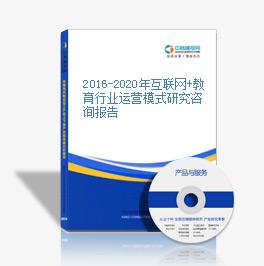 2016-2020年互聯網+教育行業運營模式研究咨詢報告
