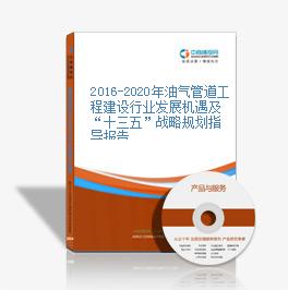 2019-2023年油氣管道工程建設行業發展機遇及“十三五”戰略規劃指導報告